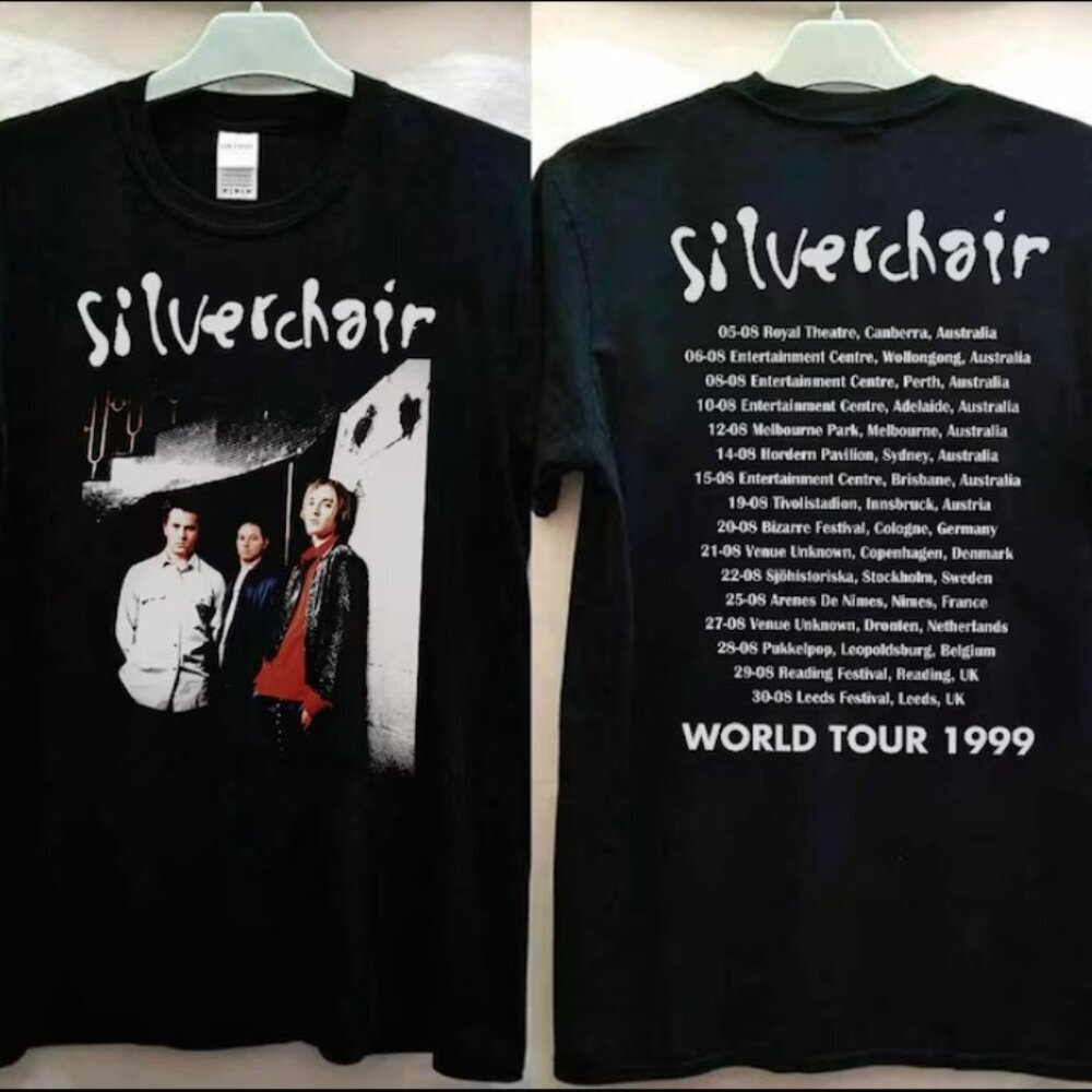 Silverchair Tour 1999 T Shirt Retro 90s Rock Band Concert Graphic Vintage Tee 24